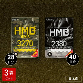 【訳あり48%OFF】3袋セット 大容量｜HMB MEGA3270 or HMB2380（約28日分/40日分）HMB×BCAA配合 筋トレ 運動 ダイエットに！ マッスルボディケアにも◎ 女性にも人気！ アウトレット
