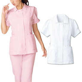 全品ポイント5倍 7/19 20:00-7/20 23:59■大特価品★[旭化成]ストレッチツイル ポケットステッチアクセントジャケットナース服 白衣 ナースウェア 医療用 ナース 看護師 介護士 クリニック 歯科医 アンファミエ