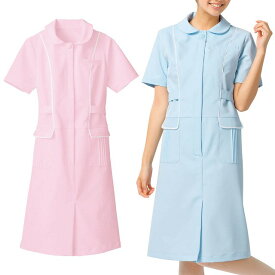 ストレッチツイル レース&ピンタックワンピースナース服 ナースウェア レディース 女性 白衣 ワンピース 医療用 クリニック 歯科医 介護士 ユニフォーム アンファミエ