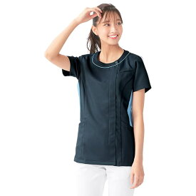 ストレッチツイル デオドラント脇配色ジャケット白衣 ナース ナース服 ウェア レディース かわいい 看護師 介護士 歯科医 クリニック エステ 保育士 アンファミエ