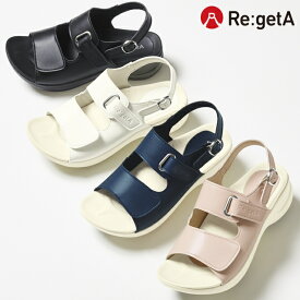 [リゲッタ・ワーク]アンクルストラップサンダル(RW-1001)ナースサンダル 疲れにくい 黒 白 厚底 疲れない 美脚 ヒール高 静音 オフィス サンダル オフィスサンダル ナース サンダル O脚 医療用 ナース 看護師 介護士 靴 アンファミエ
