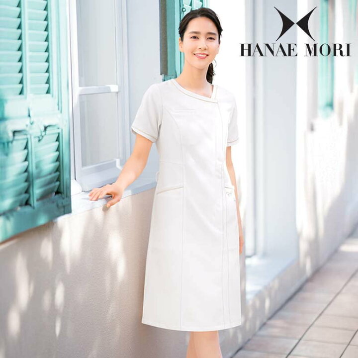 楽天市場】[ハナエモリ]アシンメトリーVネックワンピースナース服 