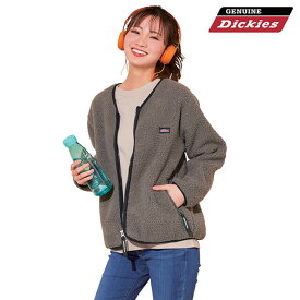 全品ポイント5倍 4/24 20:00-4/25 23:59■[GENUINE Dickies]シープボア×マイクロフリースノーカラーJK医療用 ナース 看護師 介護士 アンファミエ