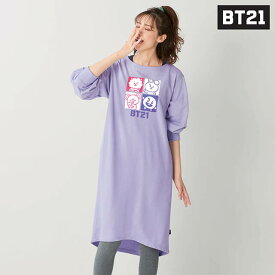 [BT21]長袖ワンピースBTS mininiトレーナーレディース 女性 ワンピース かわいい グッズ 可愛い おしゃれ 保育士アンファミエ