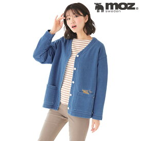 [moz モズ]V開きカーディガンナース服 オフィス カーディガン 制服 事務服 レディース 訪問介護 訪問看護 介護士 保育士 アンファミエ