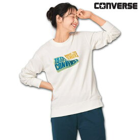 [CONVERSE]裏毛フロッキープリントシューズスウェットコンバース トレーナー レディーズ ブランド カジュアル 訪問看護 訪問介護 保育士 アンファミエ