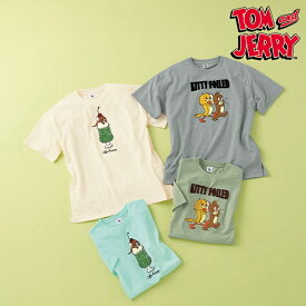 全品ポイント5倍 5/25 0:00-23:59■[TOM and JERRY]さがら刺繍半袖Tシャツ