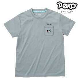 [Peko]ドライメッシュポケ付き刺繍Tシャツ