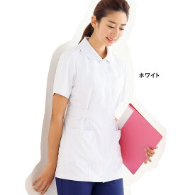 全品ポイント5倍 7/19 20:00-7/20 23:59■大特価品★バックラチネ 丸衿ジャケット医療 病院 ナース 看護 看護師 介護白衣 ジャケット 女性 アンファミエ