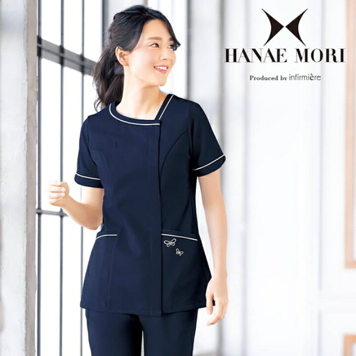 楽天市場】[ハナエモリ]アシンメトリーVネックジャケットナース服 