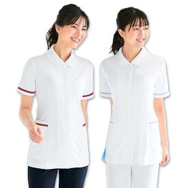 全品ポイント5倍 7/10 0:00-23:59■パウダーストレッチ シンプル定番ジャケットナース服 白衣 ナースウェア 医療用 ナース 看護師 介護士 クリニック 歯科医 アンファミエ