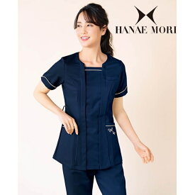 全品ポイント5倍 7/10 0:00-23:59■[ハナエモリ]フロント切り替えパイピングジャケットナース服 ナースウェア レディース 女性 白衣 医療用 クリニック 歯科医 エステ 介護士 ユニフォーム アンファミエ