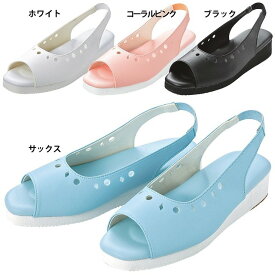 全品ポイント5倍 7/19 20:00-7/20 23:59■大特価品★カッティングサンダルナースサンダル 疲れにくい 黒 白 厚底 疲れない 美脚 ヒール高 静音 エアソール ナース オフィス サンダル オフィスサンダル 可愛い O脚 おしゃれ スリッパ 介護士 靴 アンファミエ