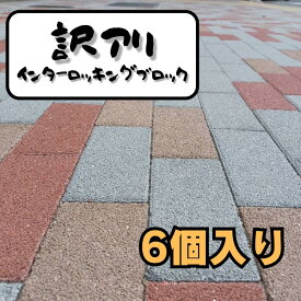 【最大1,000円offクーポン配布中】【訳アリ】 【1,000円ポッキリ】 お試し ブロック 物置 土台 6個入り 配色ランダム 舗装材 インターロッキングブロック 花壇 DIY レンガ 敷石 置くだけ アウトレット ガーデニング