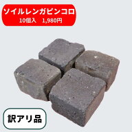 【198円/個】 【訳アリ】 大特価 ソイルレンガピンコロ ミニレンガ レンガ 置くだけ 円形花壇 煉瓦 10個 …