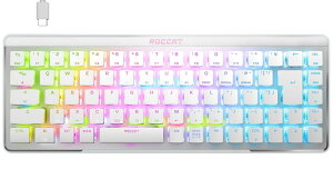 ROCCAT �Q�[�~���O�L�[�{�[�h Vulcan II Mini Air ���{��z��(JIS) ���C�����X 2.4GHz/Bluetooth �z���C�g/�� �~�j(65%) �I�v�e�B�J�� ���j�A RGB �J�X�^�}�C�Y �I���{�[�h�v���t�B�[��