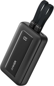 y󂠂zAnker Zolo Power Bank (10000mAh, 30W, Built-In USB-C/CgjOP[u) yPD/PowerIQ/PSEZpK/MFiF؎擾ziPhone 16 / 15 / 14 Android iPad ̑e@ (ubN)