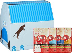 【外装箱訳あり】【キャットフード】Figaro(フィガロ) CIAO(チャオ) パウチ まぐろ・かつおバラエティ 40g×48袋 賞味期限 2026.10 まぐろ・かつおバラエティ パテ 猫