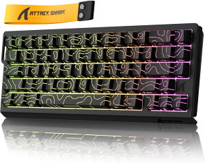 ATTACK SHARK X68HE sbggK[ |[O[g8000HzΉ RT0.01mm 8000hz RGB LUSB CXCb` 0.125msfBC Q[~OL[{[h _uPBTL[Lbv fbh][@\ zbgX