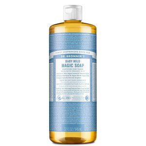 【訳あり】ドクターブロナー マジックソープ BA(ベビーマイルド) 946ml 無香料 植物オイル マルチオーガニックソープ0018787341650