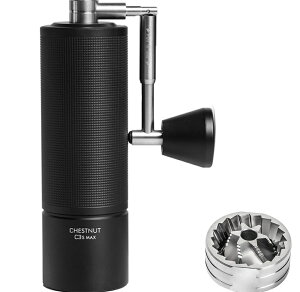 TIMEMORE C3S Max �R�[�q�[�~�� �蓮�܂��ݎ��n���h���^�C�����A�e��30g CNC�X�e�����X�|�~���`�o���A���������\�Ȑݒ�A����/���s/�L�����v�p�_�u���x�A�����O�ʒu���߁A�M�t�g�I�u���b�N