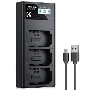 y󂠂zK&F Concept NP-FZ100 [d 3Xbg Jobe[p drcʕ\ SonyΉ ZV-E10M2 Alpha 9 A9 9R A9S Jdr[d \j[ 7CII 6700 obe[[d Type-C USB