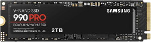 Samsung 990 PRO 2TB PCIe Gen 4.0 x4 (ő]x 7,450MB/b) NVMe M.2 (2280)  SSD MZ-V9P2T0B-IT/EC