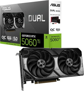 ASUS Dual GeForce RTX 5060 Ti 16GB GDDR7 OC Edition (PCIe 5.0A16GB GDDR7ADLSS 4AHDMI 2.1bADisplayPort 2.1bA2.5XbgfUCAAxial-Techt@fUCA0dBeNmW[)B 4711387994306