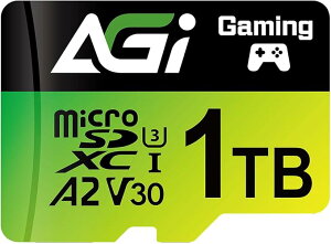 AGI 1TB TF138 }CNsdJ[h, Nintendo SwitchmF.  MicroSDXC A2 U3 V30 4K UHS-I U3 (ǂݏoxő170MB/sAݑxő160MB/s) A_v^t