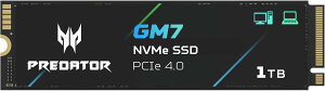 Acer Predator M.2 SSD 1TB GM7 NVMe2.0 2280 PCIe Gen4×4  SSD ϋv 3D NAND TLC PS5/PS5 PromFς