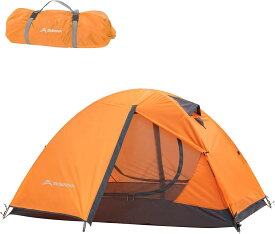 BISINNA テント ツーリングドーム ソロ キャンプ アウトドア 登山 防災用 自転車の積載 二重層 自立式 1~2人用 耐水圧2000mm 軽量 コンパクト 防風 通気 設営簡単 収納袋+説明書付き 初心者 B09439D312
