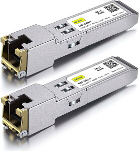 10Gtek 10/100/1000Base-T �J�b�p�[ SFP���W���[��, �I�[�g �l�S�V�G�[�V���� SFP to RJ45 Mini-GBIC ���g�����V�[�o, Cisco GLC-T(10/100/1000)/SFP-GE-T(10/100/1000)�݊� 2���� X000ZCK86J