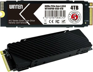 y󂠂zWINTEN  SSD 4TB NVMe M.2 2280 PCIe Gen 4.0×4iőǎ 7155MB/s ő发 6500MB/sj q[gVN