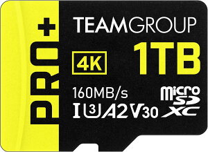 TEAMGROUP microSD J[h 1TB PRO+ UHS-I U3 V30 A2 Ǐo160MB/s 110MB/s ] 4KBe/Nintendo Switch/X}z/h[ SDA_v^[t TPPMSDX1TIA2V3003 X0014IE2K1