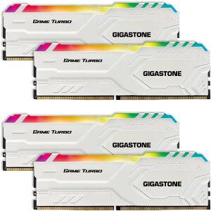 DDR4������ GIGASTONE Game TURBO 16GBx4�� (64GB ) DDR4 3600MHz PC4-28800 CL 18-22-22-42 Intel XMP 2.0 AMD Ryzen 1.35V UDIMM 288 �s�� �A���o�b�t�@�[ �� ECC �Q�[�~���O �f�X�N�g�b�v �����\ DDR4������ ���W���[�� - ��