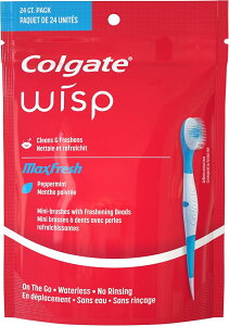 Colgate Wisp Portable Mini-Brush Max Fresh, Peppermint, 24 Count by Colgate [sAi]