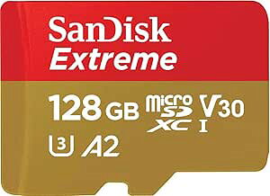 TfBXN Ki SanDisk microSD 128GB UHS-I U3 V30 ő90MB/s Full HD & 4KExtreme SDSQXAA-128G-GH3MA VpbP[W