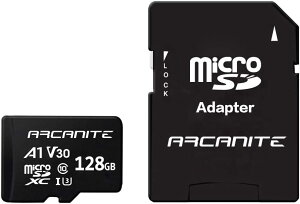 y󂠂zAJiCg(ARCANITE) 128GB microSDXCJ[h UHS-I U3, A1, V30, 4K, C10, SDA_v^[t - AKV30A1128