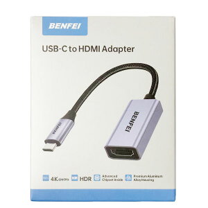 BENFEI USB C - HDMI �ϊ��A�_�v�^ 4K USB Type-C HDMI �A�_�v�^ [Thunderbolt 3 / 4] �݊��^�C�vC �ϊ� [4K@60Hz �f���o��] iPhone 15 Pro/Max, MacBook Pro/Air 2023, iPad, iMac, S23, XPS 17 �ȂǂɑΉ�