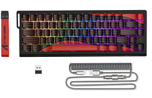 ATTACK SHARK X68PRO HE �Q�[�~���O�L�[�{�[�h ���s�b�h�g���K�[ ���C�X�C�b�` �O�̐ڑ����[�h ���C�����X/Bluetooth/�L��8K �S�L�[ RT0.01mm 8K�|�[�����O���[�g 128K�X�L�����E