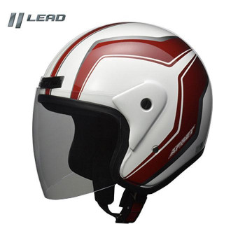 スタンダードなジェットヘルメット リード工業 APRET ジェットヘルメット フリーサイズ ホワイト
