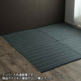 同梱・代引不可洗える PPカーペット 『バルカン』 江戸間4.5畳(約261×261cm) ネイビー 2126504