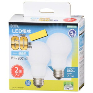 OHM LEDd E26 60` Lz F 2 LDA7N-G AG53 2P