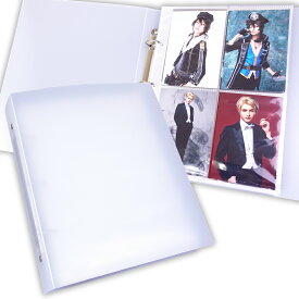 【ポイント10倍】 【ブロマイド専用】 ブロマイド 収納 大容量 L版 写真 保管 ホルダー ファイル 30ページ アルバム 240枚 リングバインダー 無地 推し活 アイドル アニメ 推し フォトケース フォトアルバム L版写真 リフィル 透明 クリア 収納ファイル 収納ホルダー