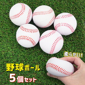 【10％OFF】 【やわらか素材】 野球ボール やわらかい 柔らかい 練習 野球 スポンジ素材 子供 スポンジボール ウレタン野球ボール 大容量 室内 トレーニング キャッチボール バッティング レクリエーション 室内練習 屋外 ホワイト 軟式 トレーニングボール