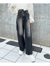 【SALE／25%OFF】【WEB限定】ウエストデザインワイドデニムパンツ INGNI イング パンツ ジーンズ・デニムパンツ ネイビー ブルー グレー【RBA_E】[Rakuten Fashion]