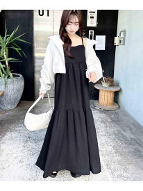 【SALE／30%OFF】ポコポコティアードキャミワンピース INGNI イング ワンピース・ドレス ワンピース ホワイト ブラック【RBA_E】[Rakuten Fashion]
