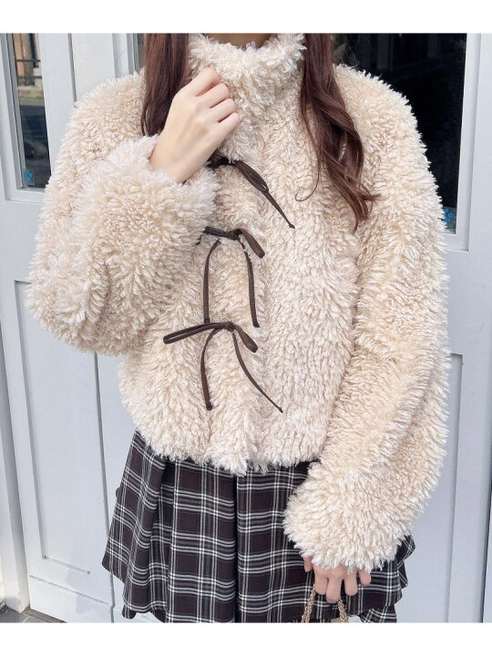 楽天市場】【SALE／65%OFF】リボン付スタンドボアブルゾン INGNI 