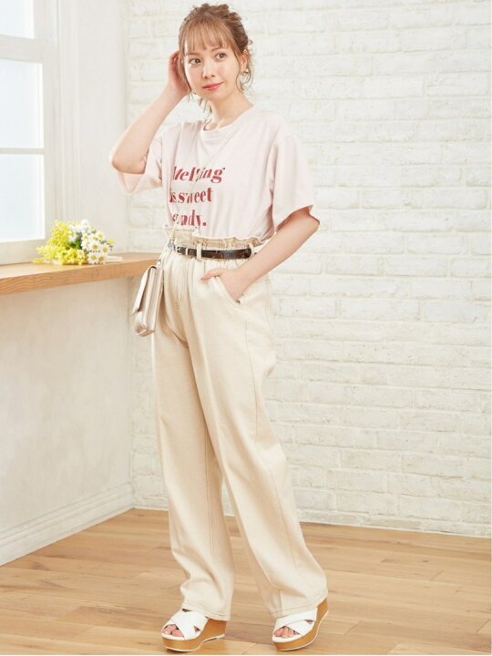 楽天市場】【SALE／50%OFF】ベルト付デニムワイドパンツ INGNI イング 