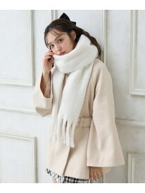 【SALE／36%OFF】フリンジボリュームストール INGNI イング ファッション雑貨 マフラー・ストール・ネックウォーマー ブルー ピンク ホワイト グレー レッド【RBA_E】[Rakuten Fashion]